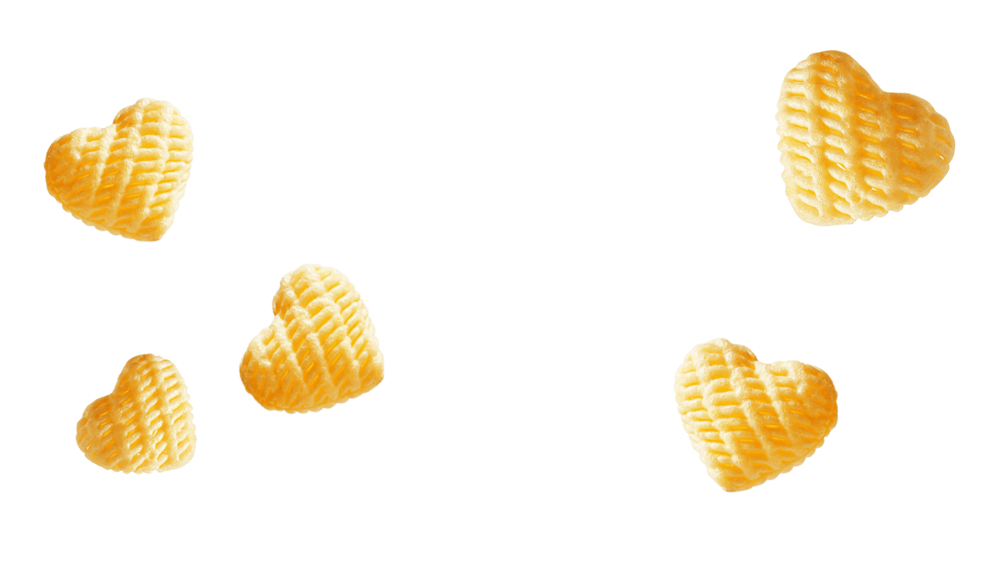 Potato heart bites