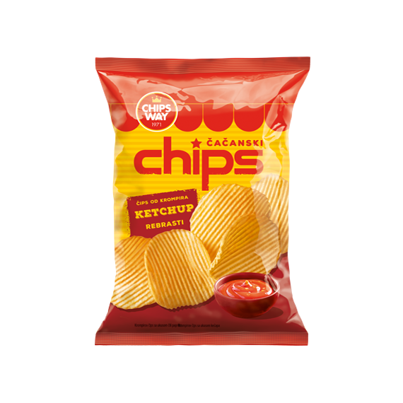 Chips rebrasti kečap